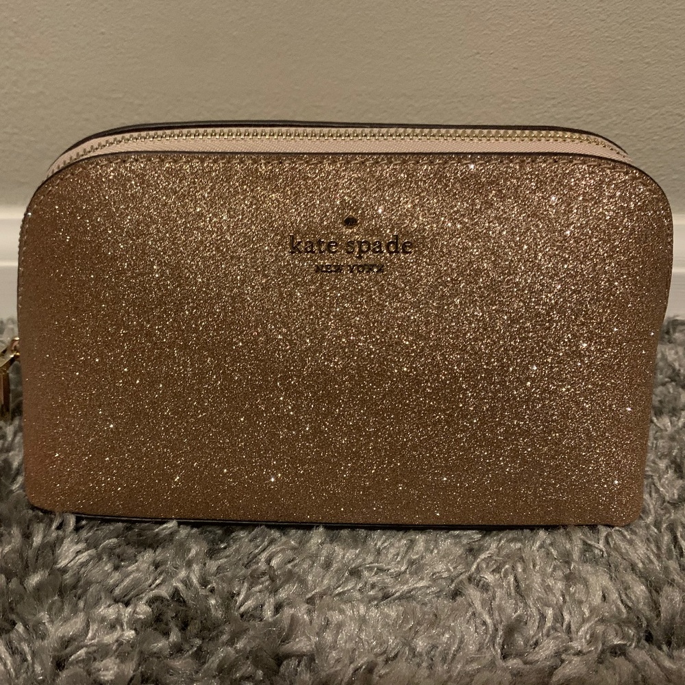 Kate Spade Shimmy Glitter Comestic Bag